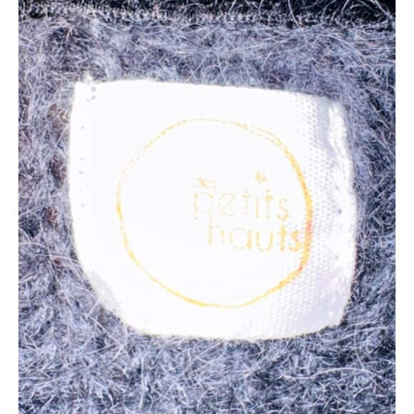 Des Petits Hauts Kid Mohair Open Cardigan Sweater Charcoal Gray S Sustainable e - Picture 8 of 8